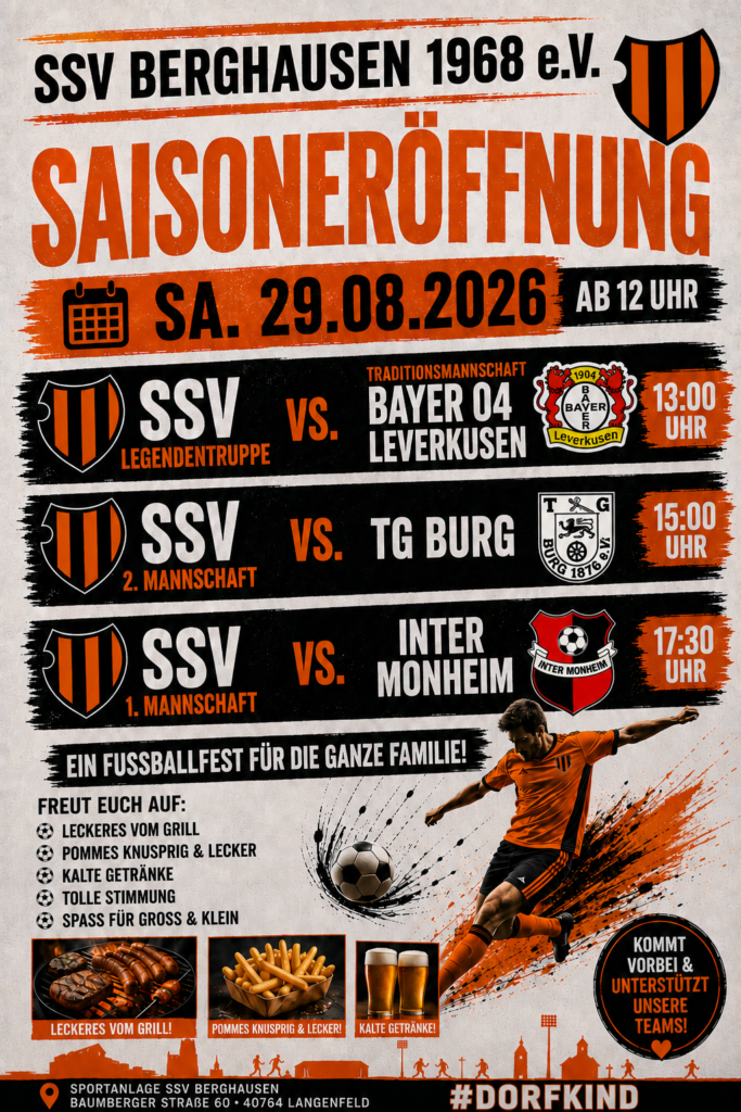 Bayer kommt – Saisoneröffnung der Fußball Senioren!